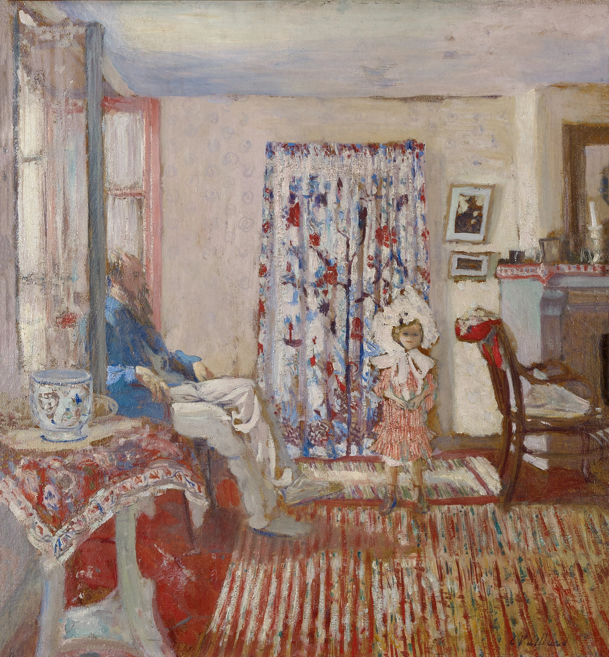 Édouard Vuillard - Le peintre Ker-Xavier Roussel et sa fille (The Painter Ker-Xavier Roussel and His Daughter) (1903)