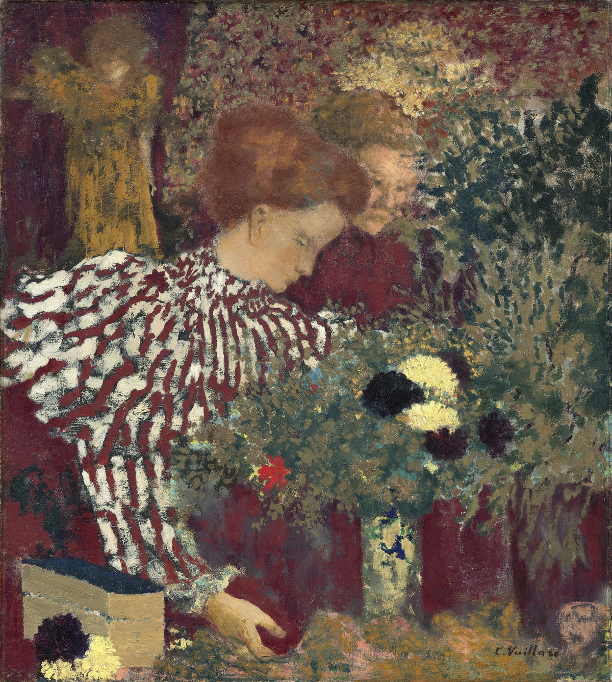 Édouard Vuillard - Woman in a Striped Dress (1895)