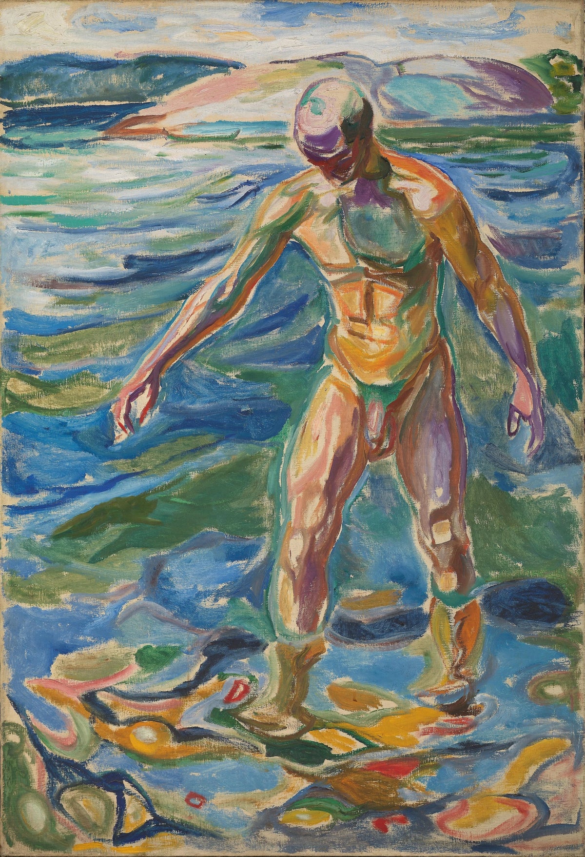 Edvard Munch - Bathing Man (1918)