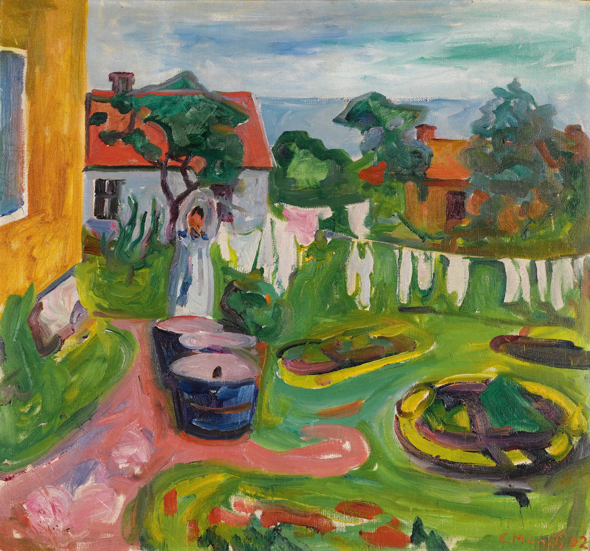 Edvard Munch - Clothes On A Line In Åsgårdstrand (1902)