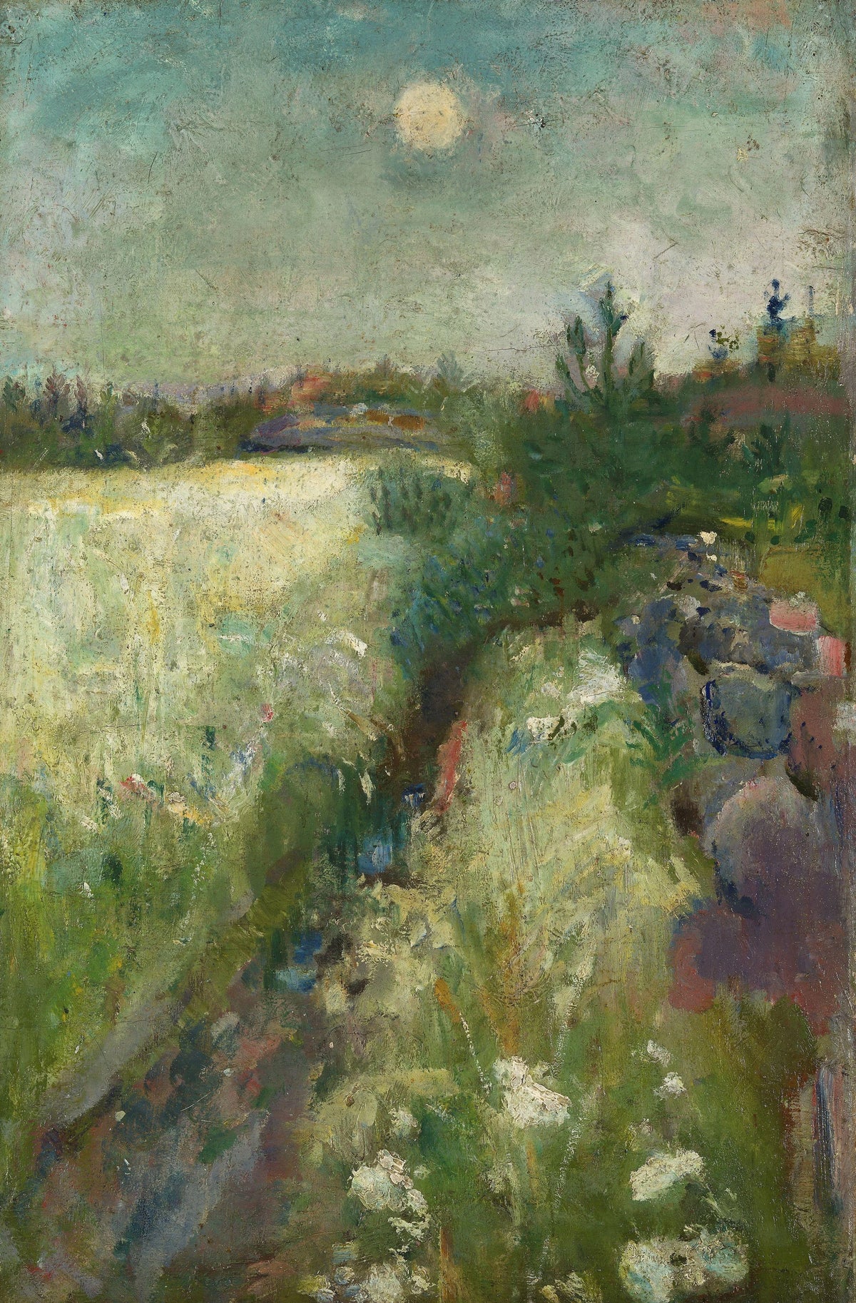 Edvard Munch - Flowery Meadow at Veierland (1887)