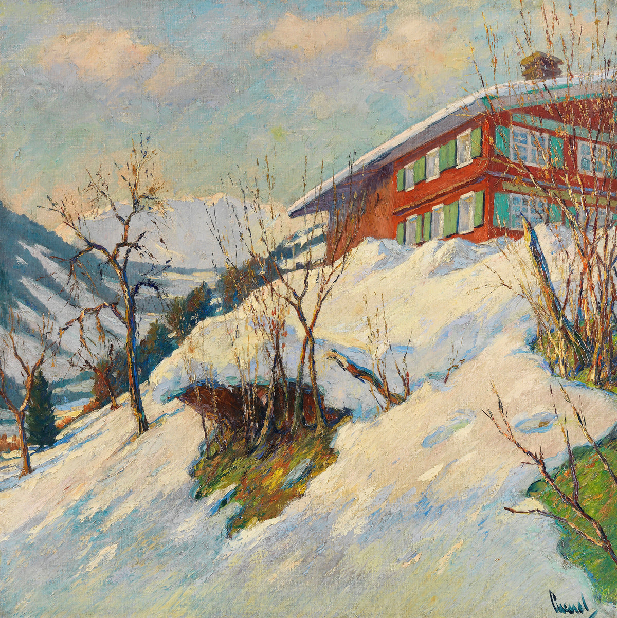 Edward Cucuel - Beautiful winter day (1920)