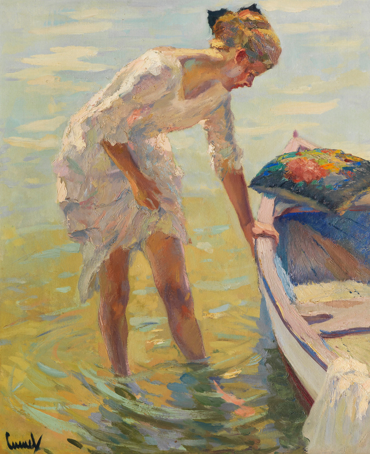 Edward Cucuel - On the shore (1920)