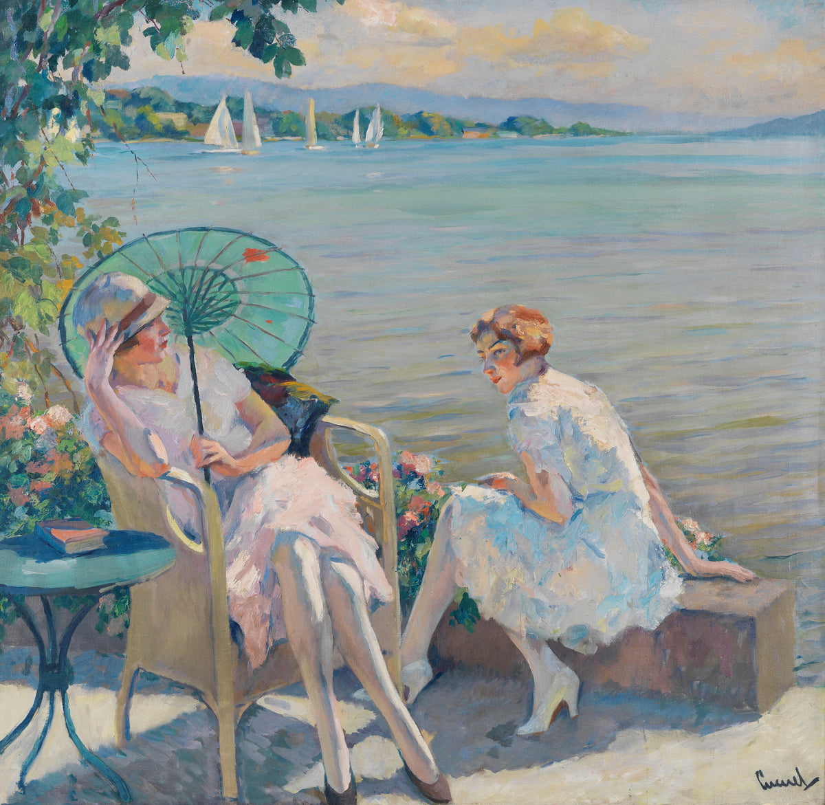 Edward Cucuel - Summer afternoon at the lake (1920)