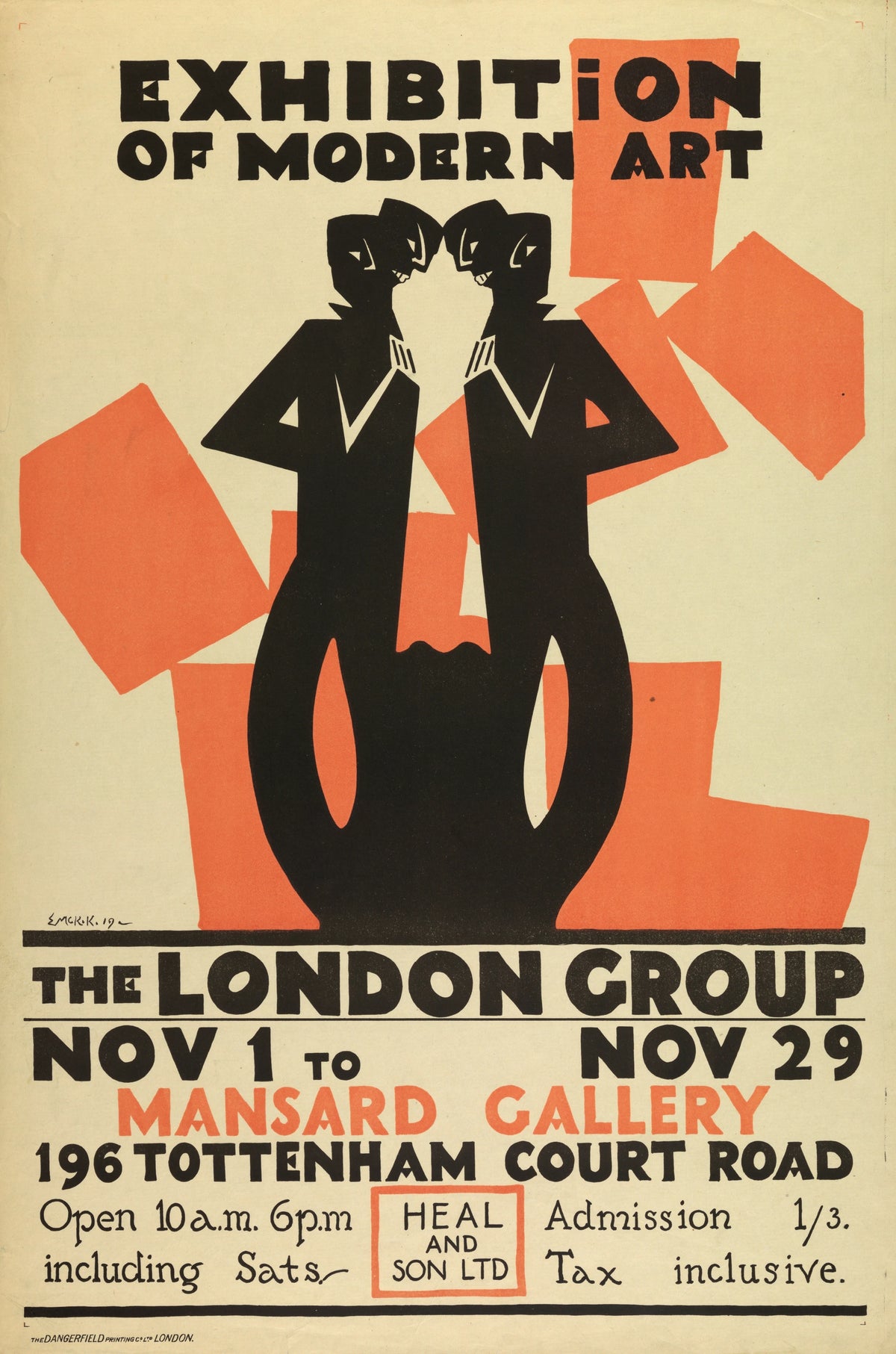 Edward McKnight Kauffer - Exhibition of Modern Art-The London Group (circa 1915)