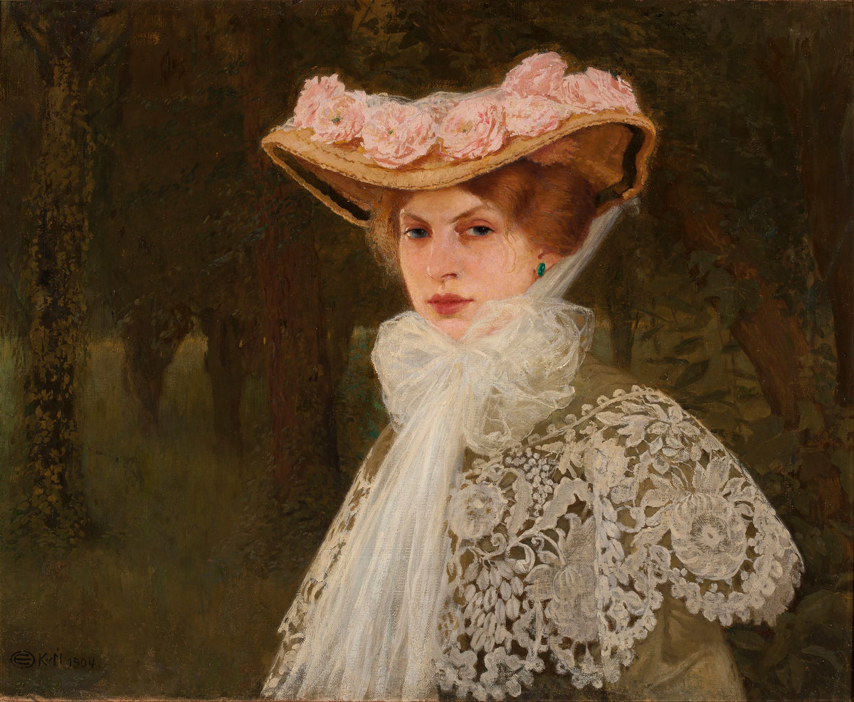 Edward Okuń - Portrait of Zofia Okuń née Tolkemit, the artist's wife (1904-1907)