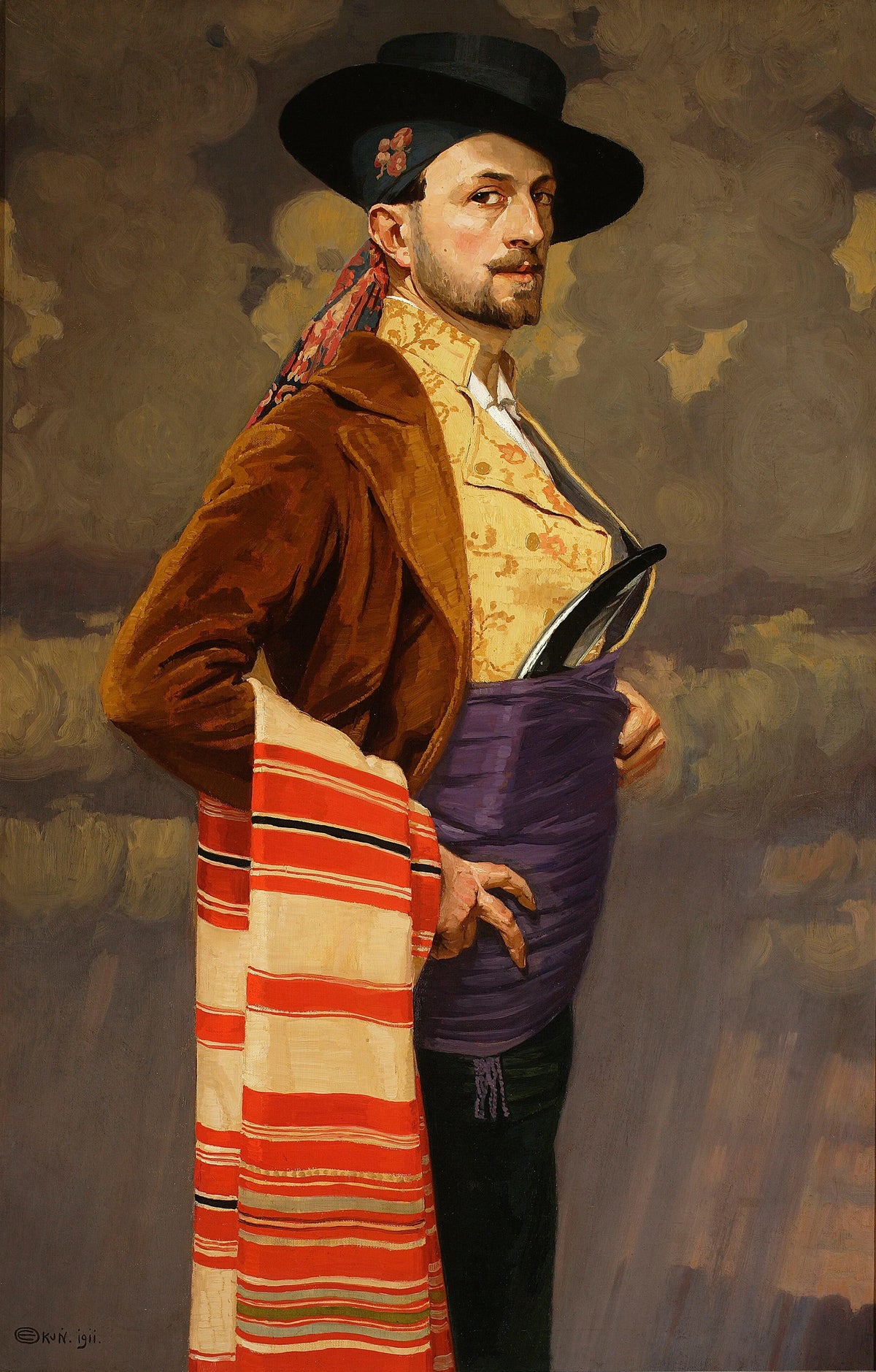 Edward Okuń - Self-portrait in a Spanish costume (1911)