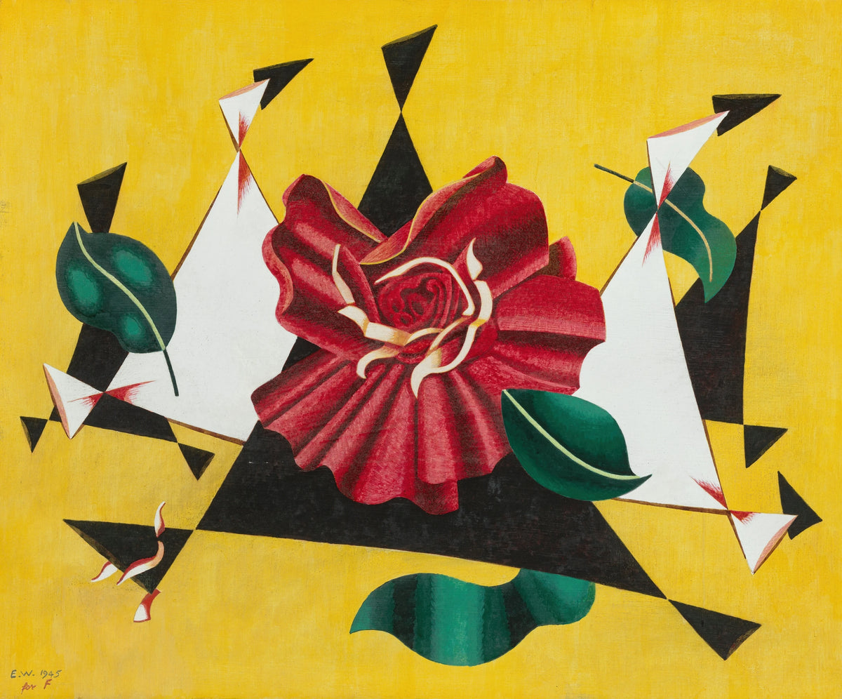 Edward Wadsworth - Abstract with Rose (1945)