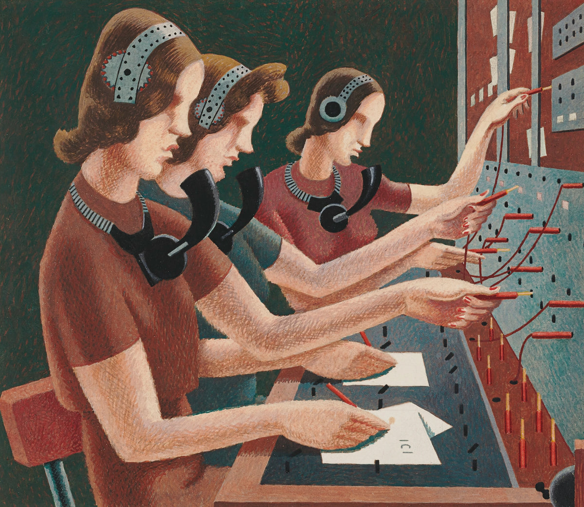Edward Wadsworth - Number Please! (1942)