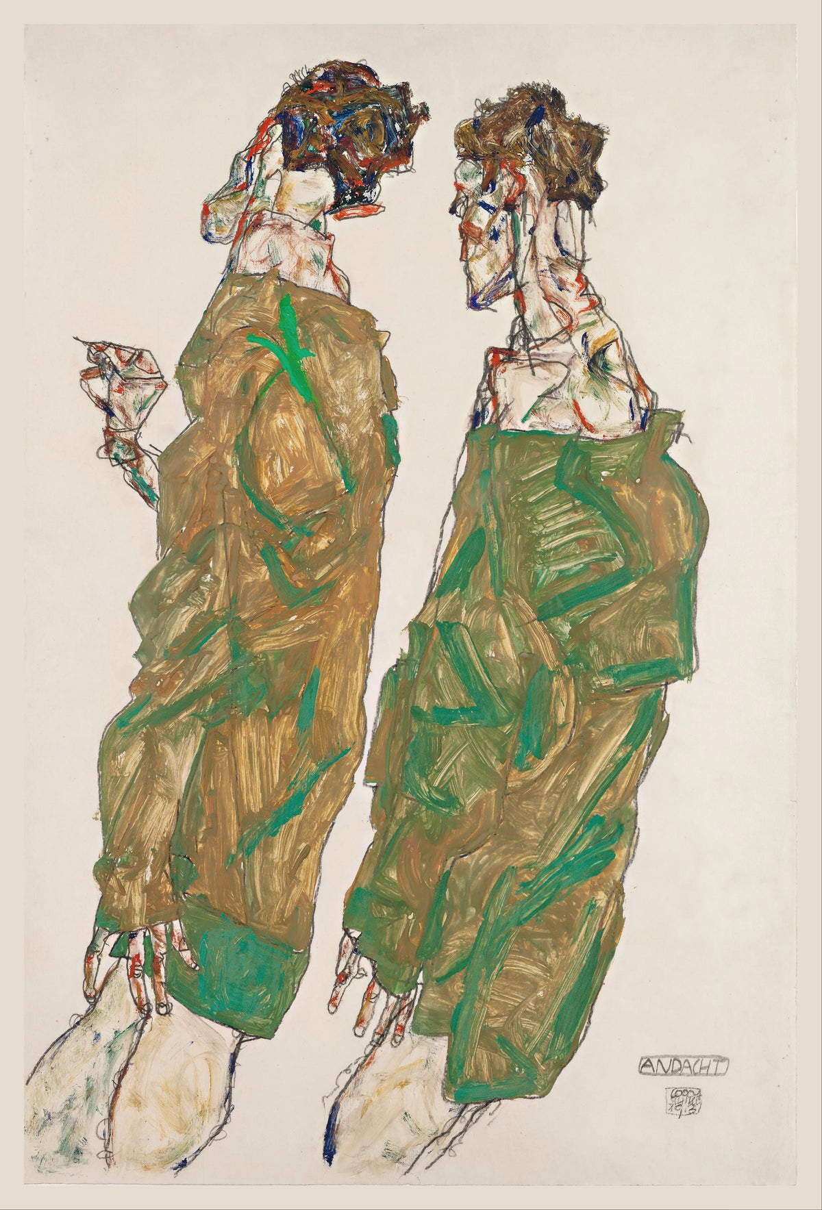 Egon Schiele - Devotion (1913)