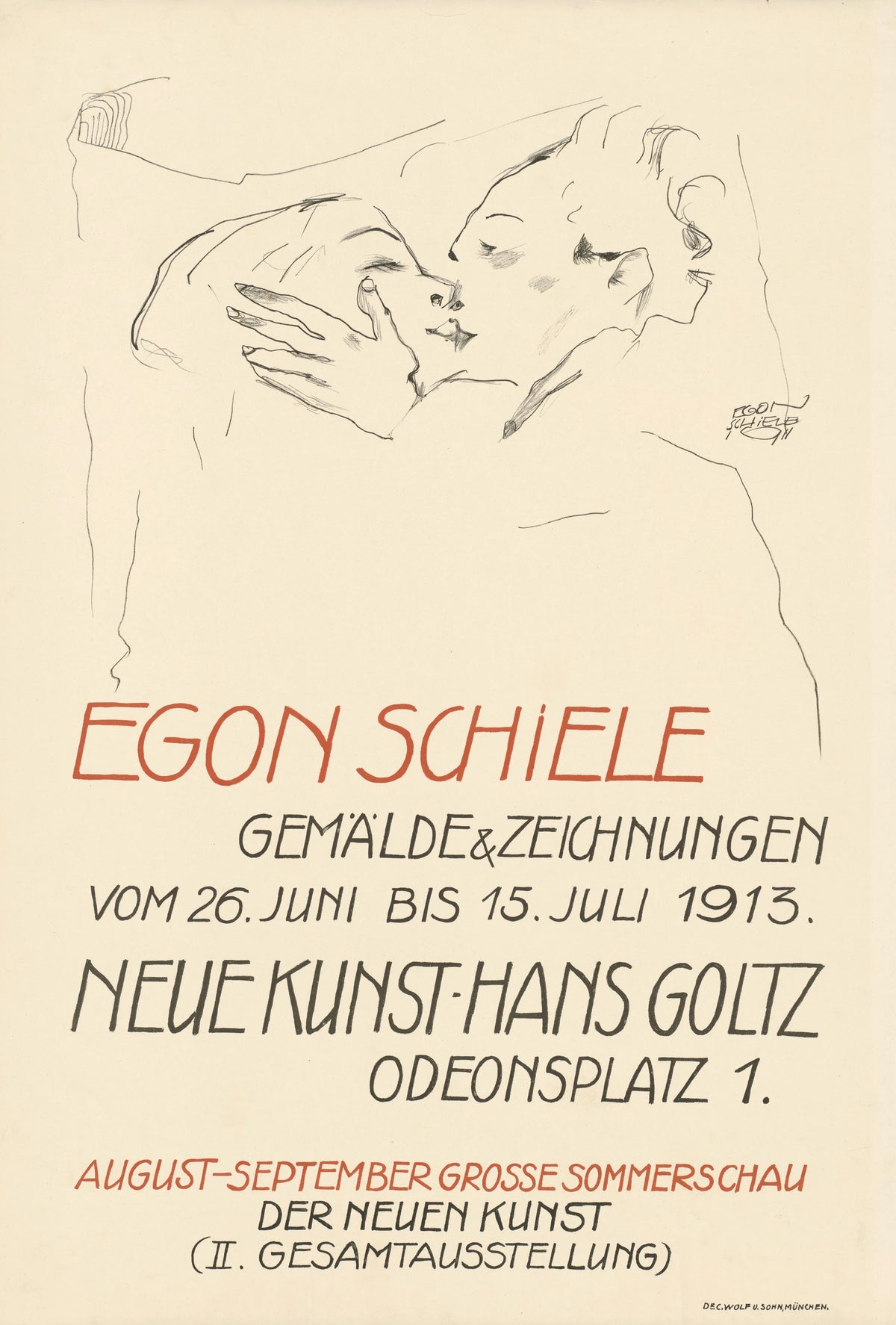 Egon Schiele - Egon Schiele Gemälde und Zeichnungen. Neue Kunst Hans Goltz (1911)