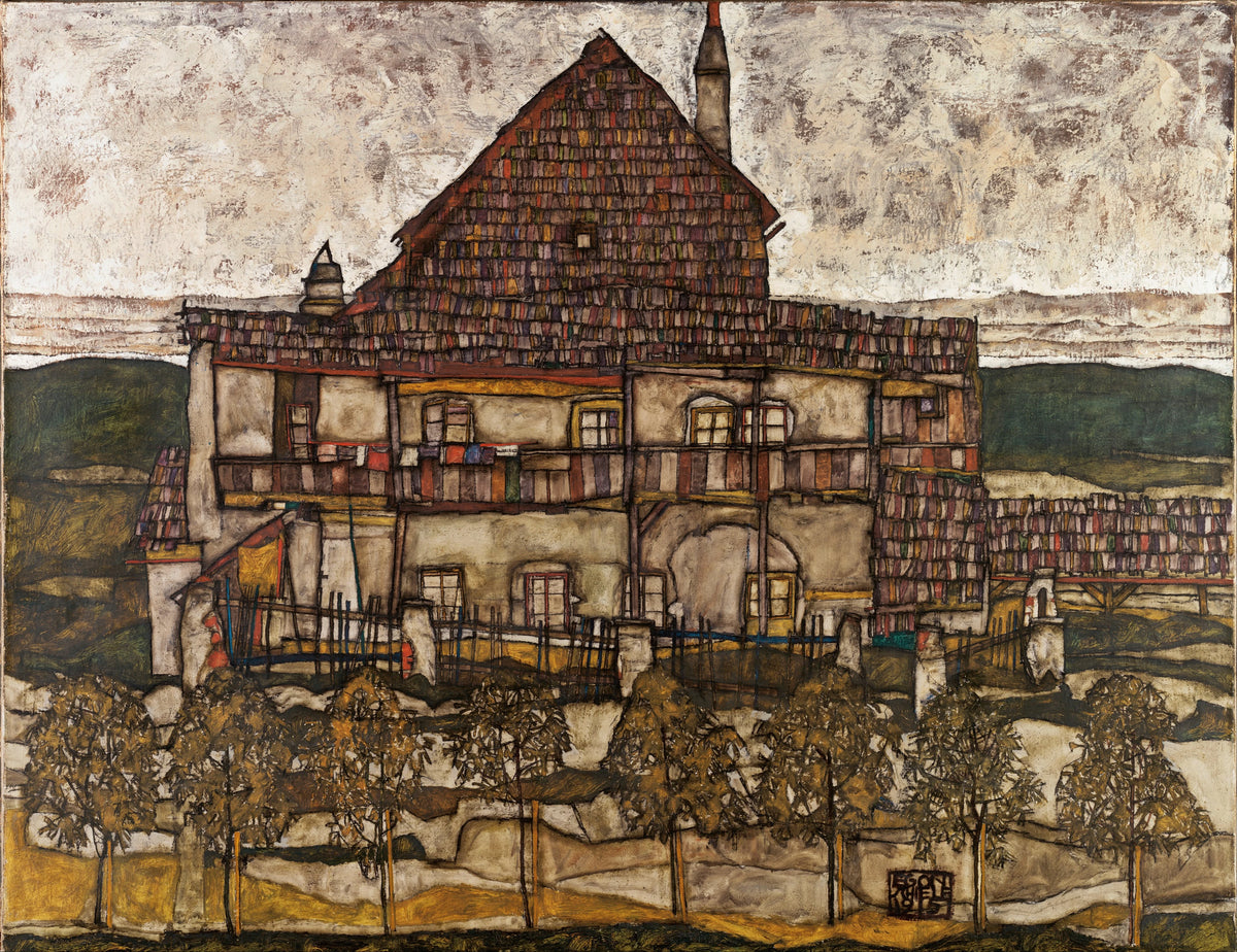 Egon Schiele - House with Shingle Roof (Old House II) (1915)