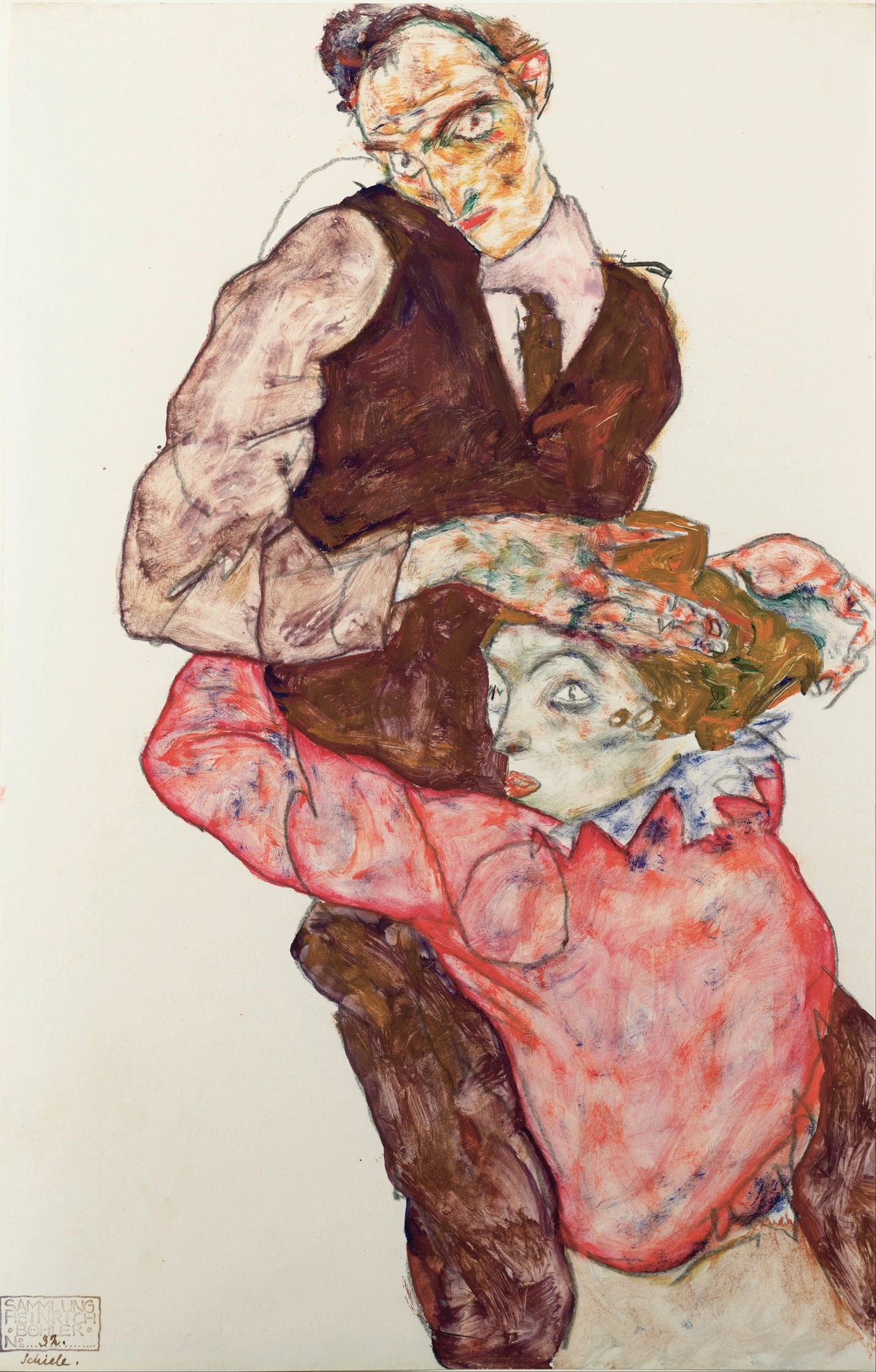Egon Schiele - Lovers (1914)