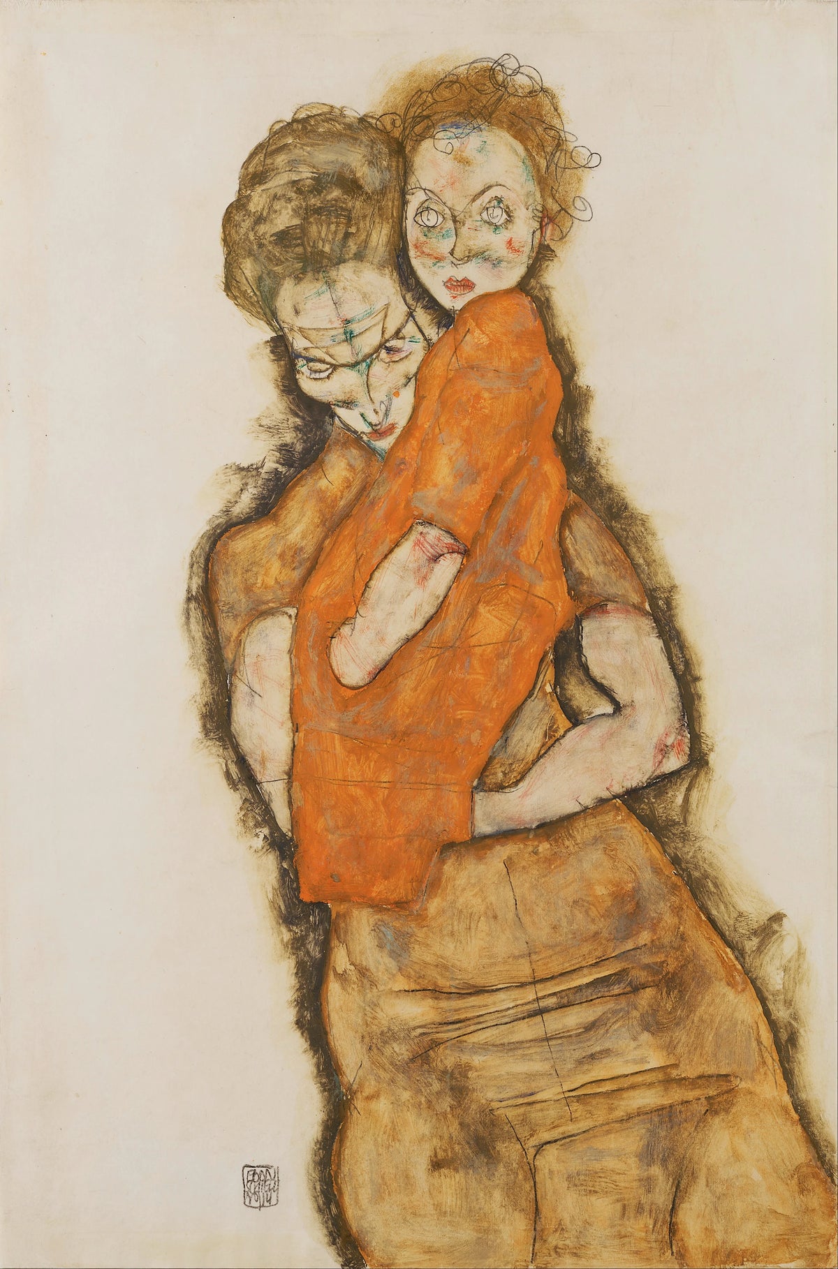Egon Schiele - Mother and Child (1914)