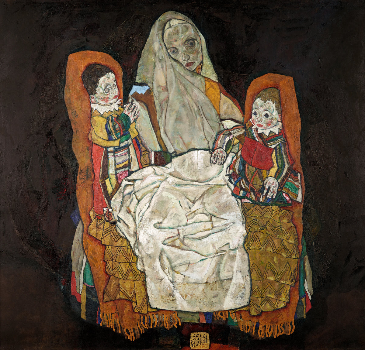 Egon Schiele - Mutter mit zwei Kindern III (1915-1917)