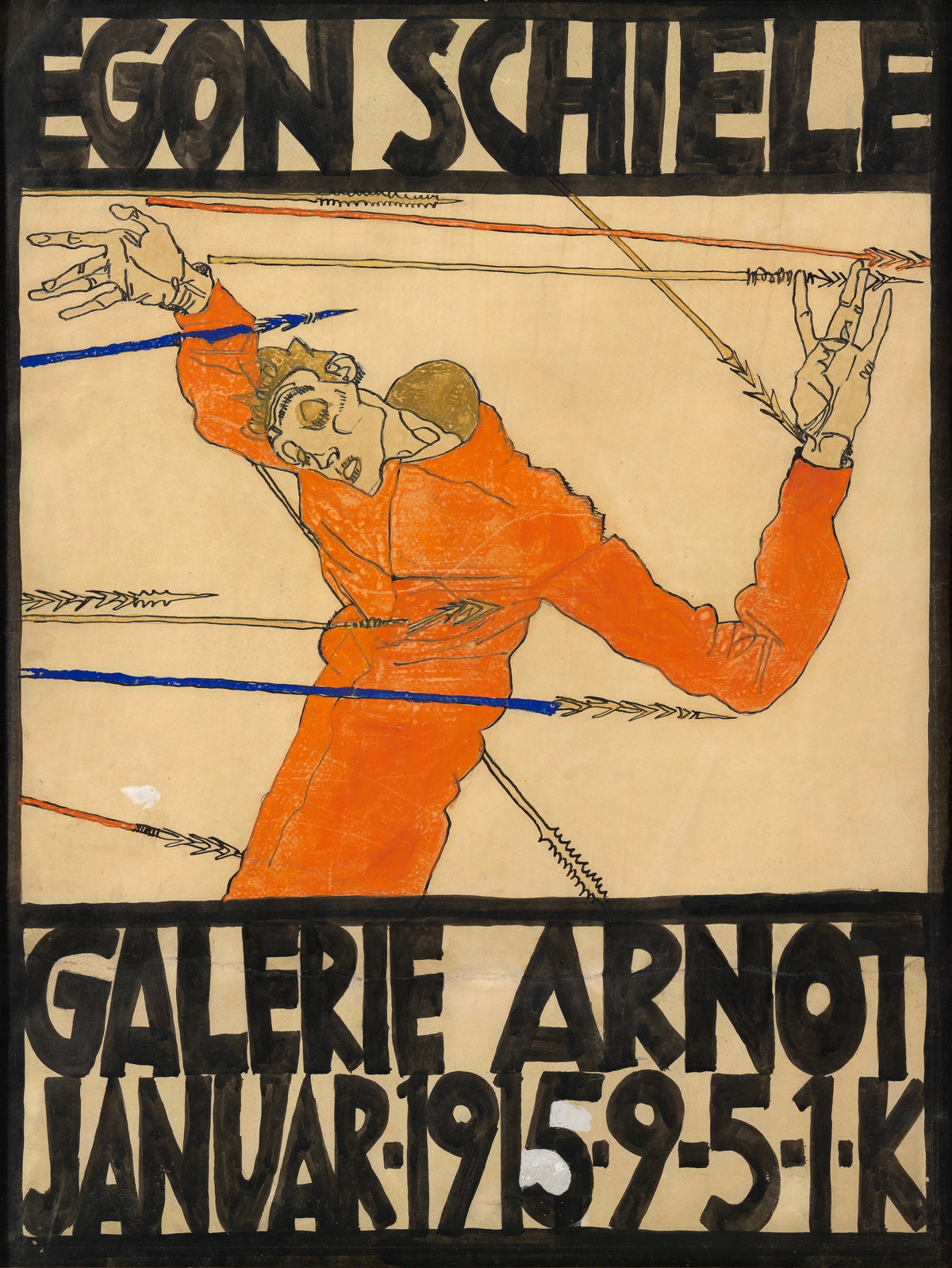 Egon Schiele - Plakat der Schiele-Ausstellung in der Galerie Arnot (1915)