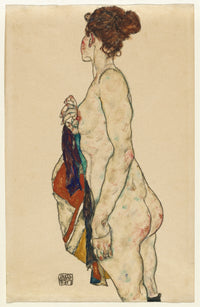 Standing Nude with a Patterned Robe (1917)