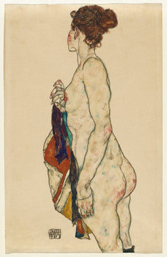 Standing Nude with a Patterned Robe (1917)