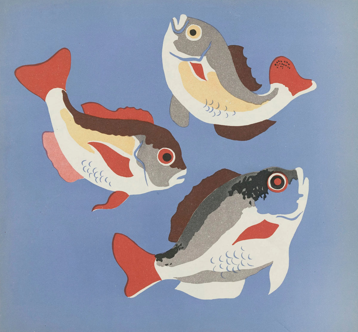 Elena Pavlovna Gertik - Images à colorier, Des Poissons Pl.13 (1935)
