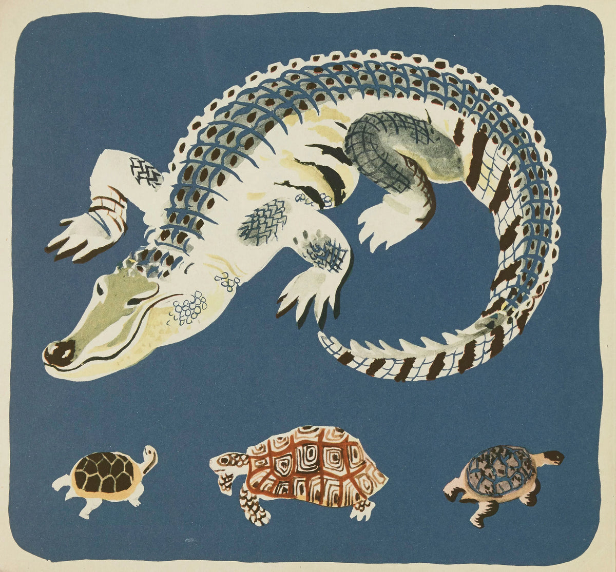 Elena Pavlovna Gertik - Nouvelles images à colorier, Reptiles Pl.14 (1938)