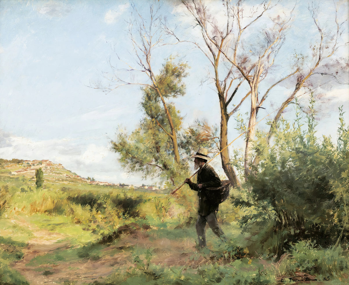 Émile Friant - A Wood-Line (Portrait Of Père Pidole) (1885)