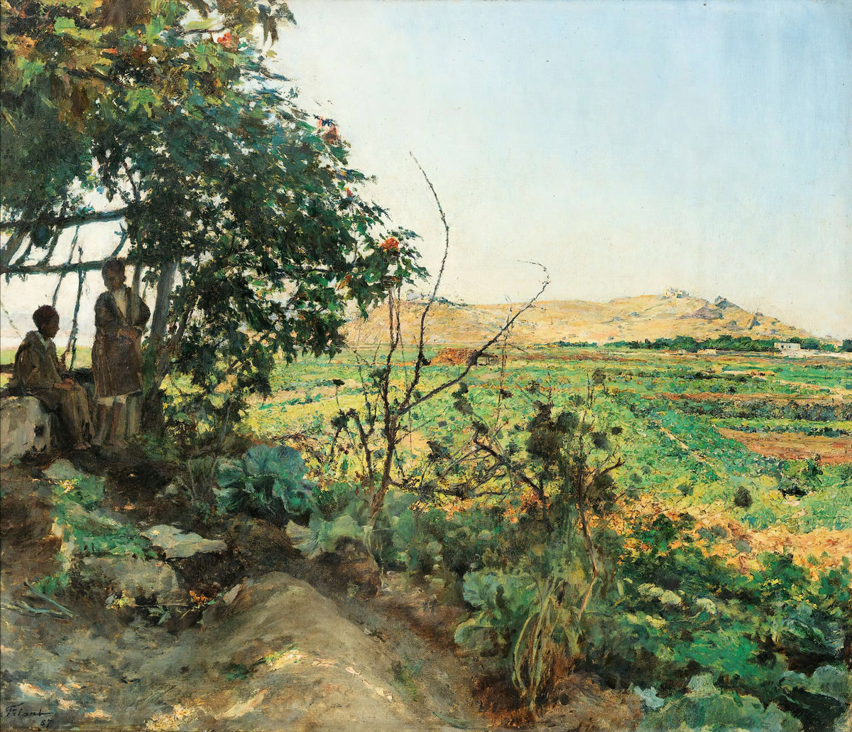 Émile Friant - Landscape Of The Suburbs Of Tunis (1887)