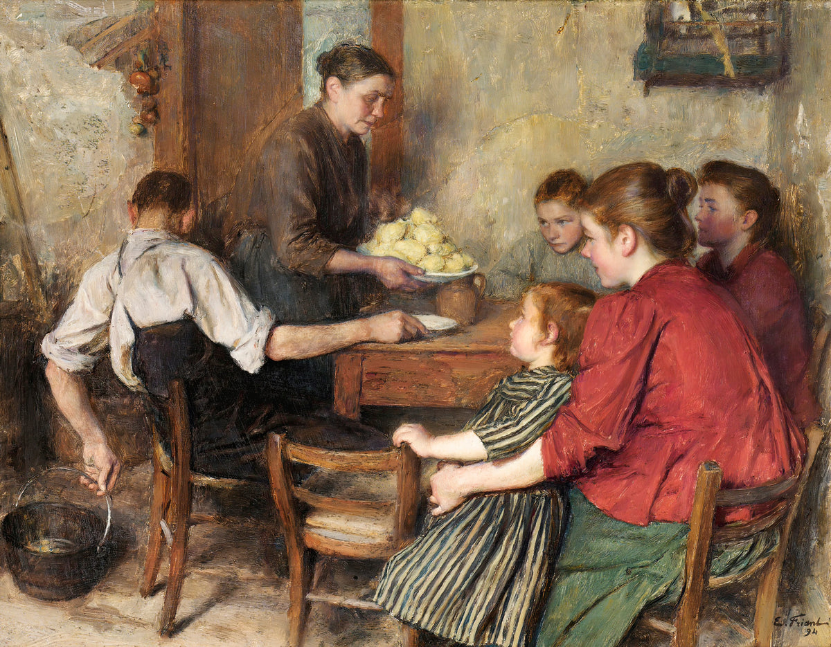 Émile Friant - The Frugal Meal (1894)