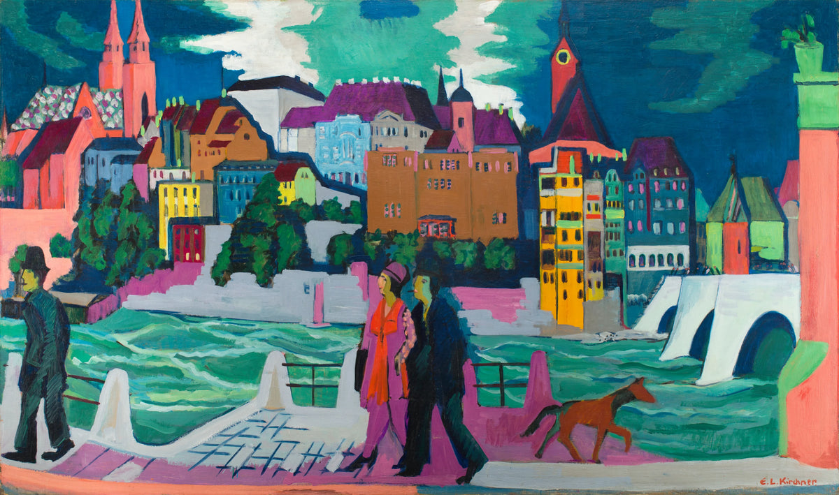 Ernst Ludwig Kirchner - Basel with the Rhine (1927-28)