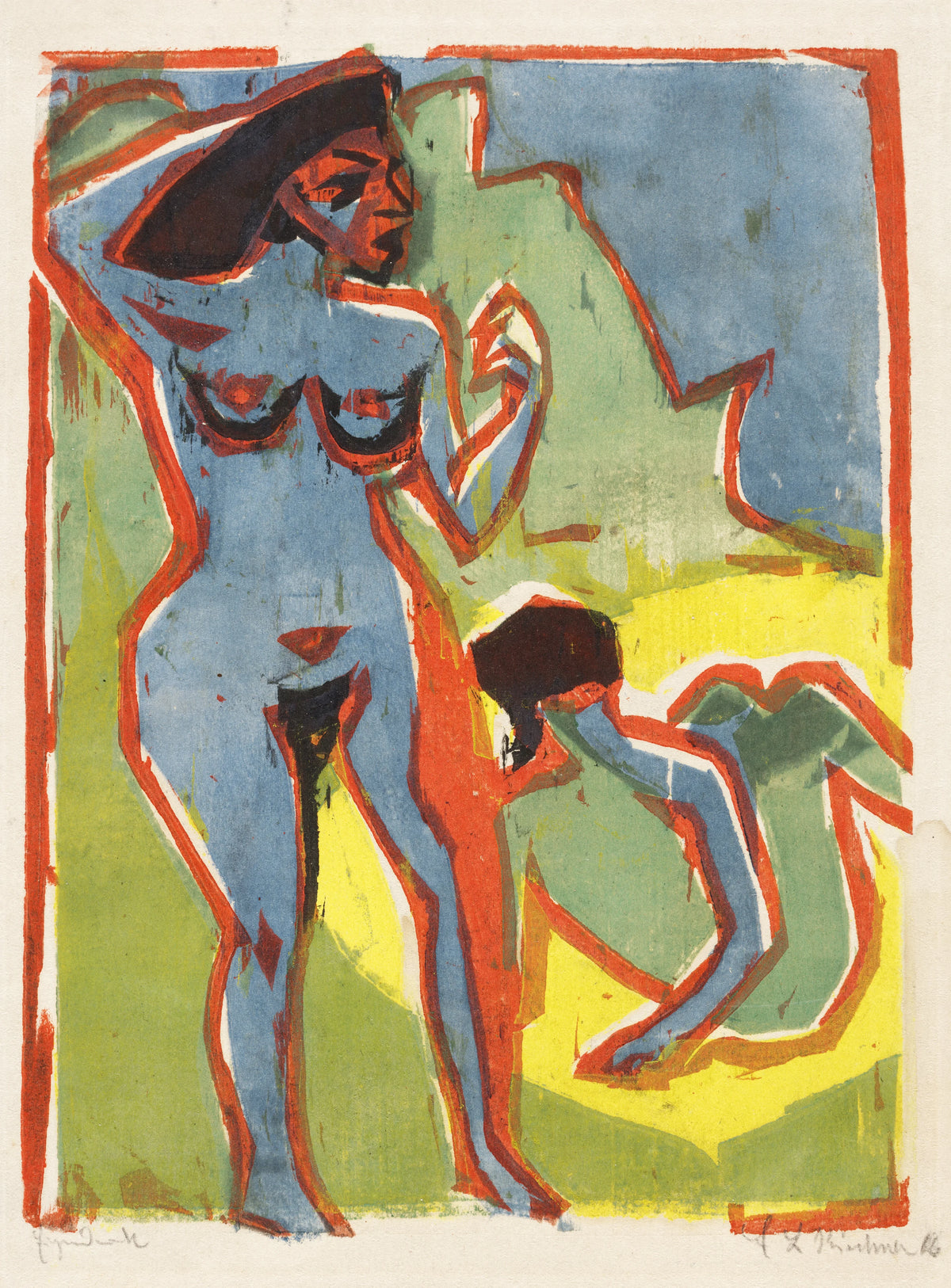 Ernst Ludwig Kirchner - Bathing Women (Moritzburg) (1909)