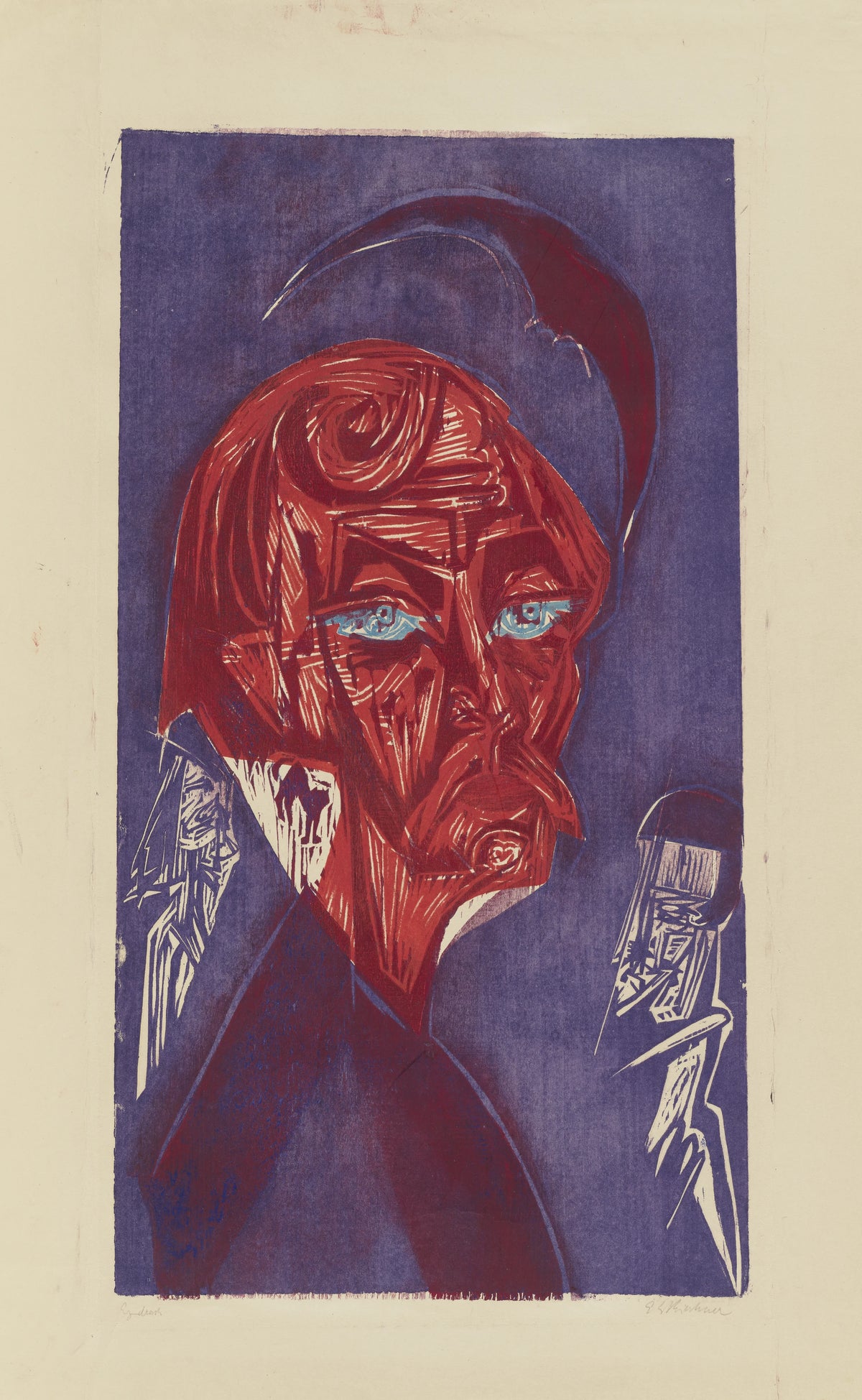 Ernst Ludwig Kirchner - Blonder Maler. - Bildnis Karl Stirner (1919)