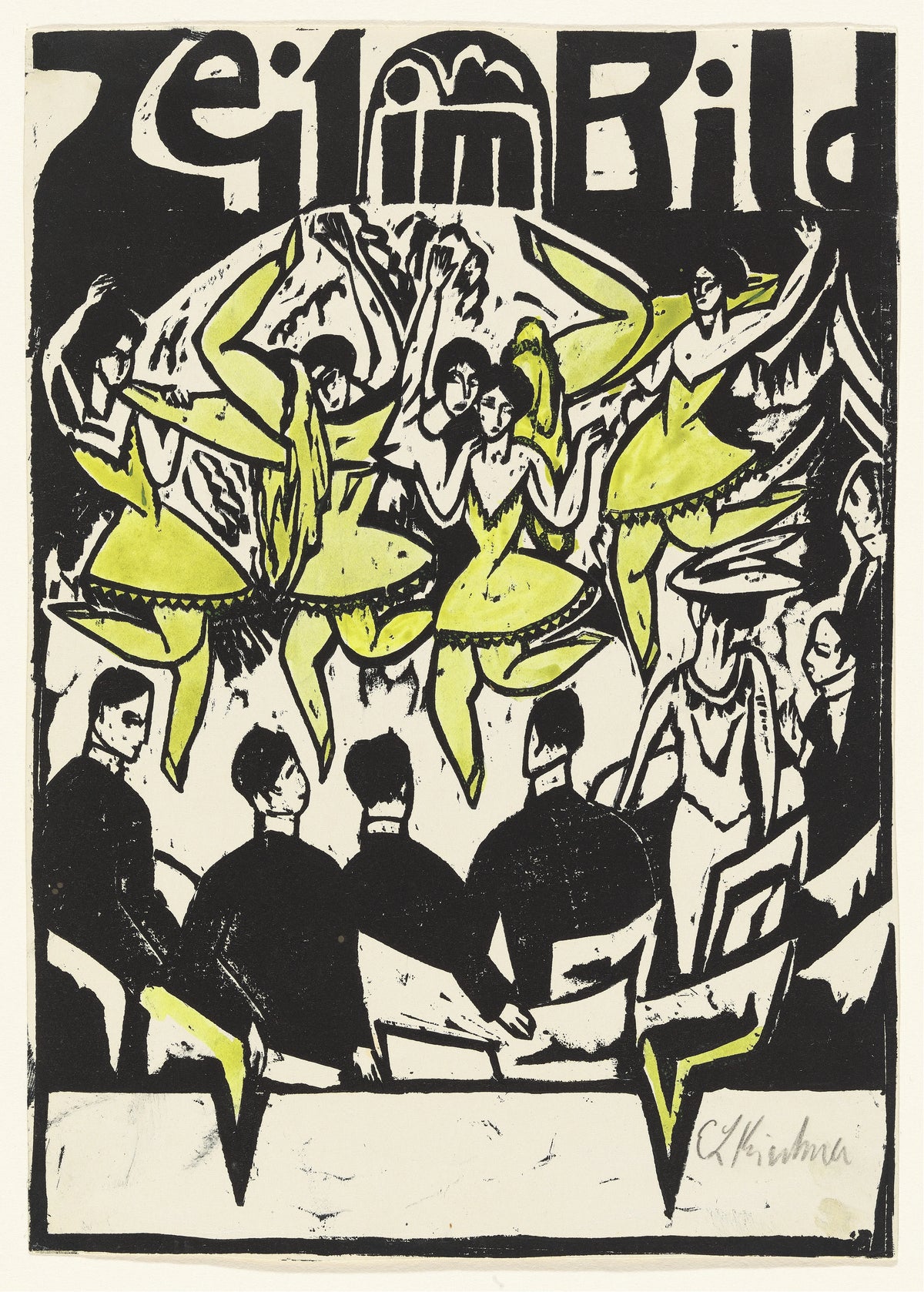 Ernst Ludwig Kirchner - Dancers at the ice palace (1912)