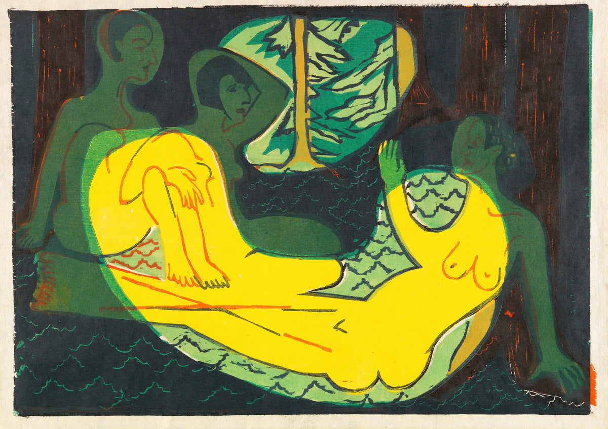 Ernst Ludwig Kirchner - Drei Akte im Walde (1933)