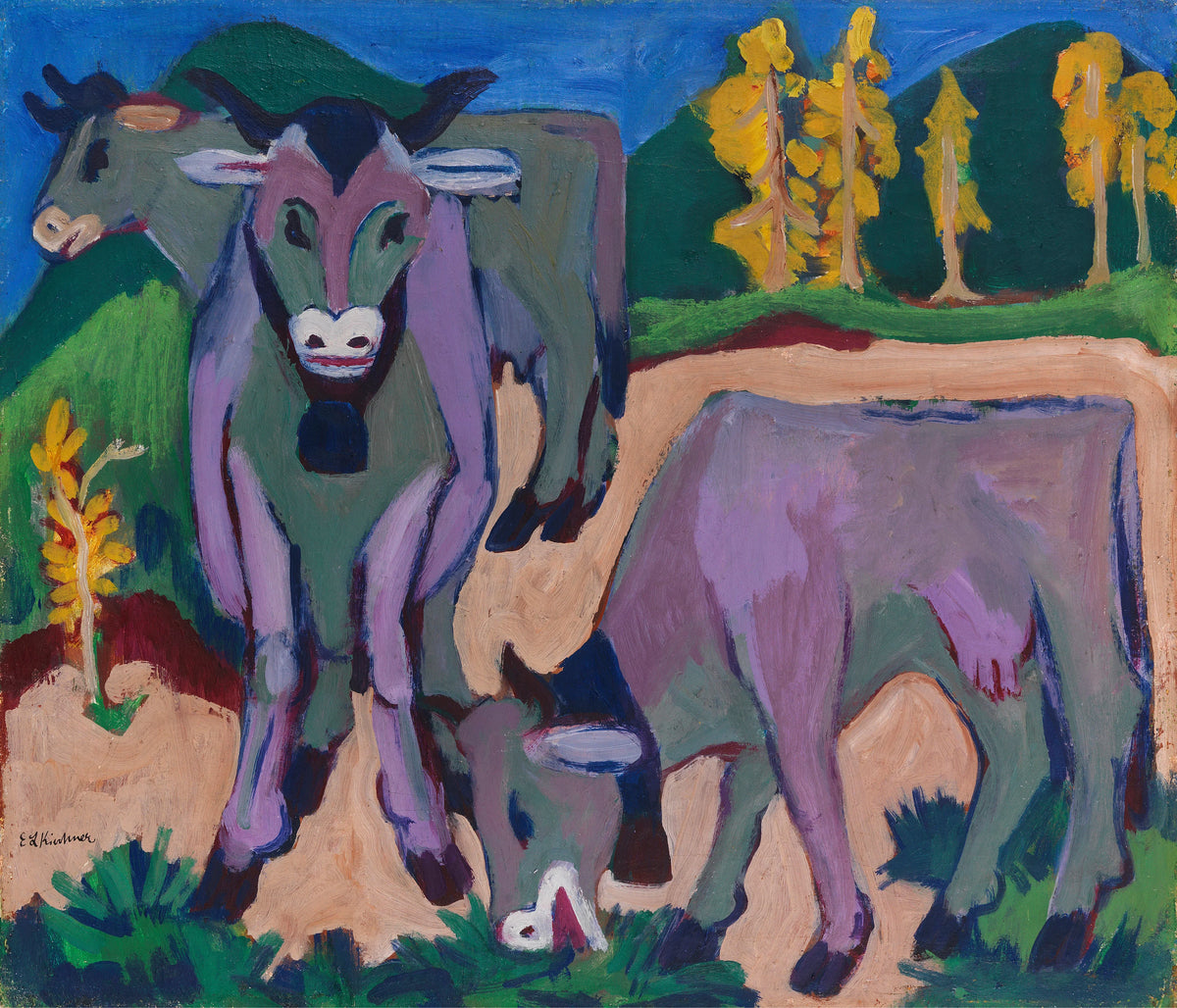 Ernst Ludwig Kirchner - Kühe im Herbst (1924-1926)