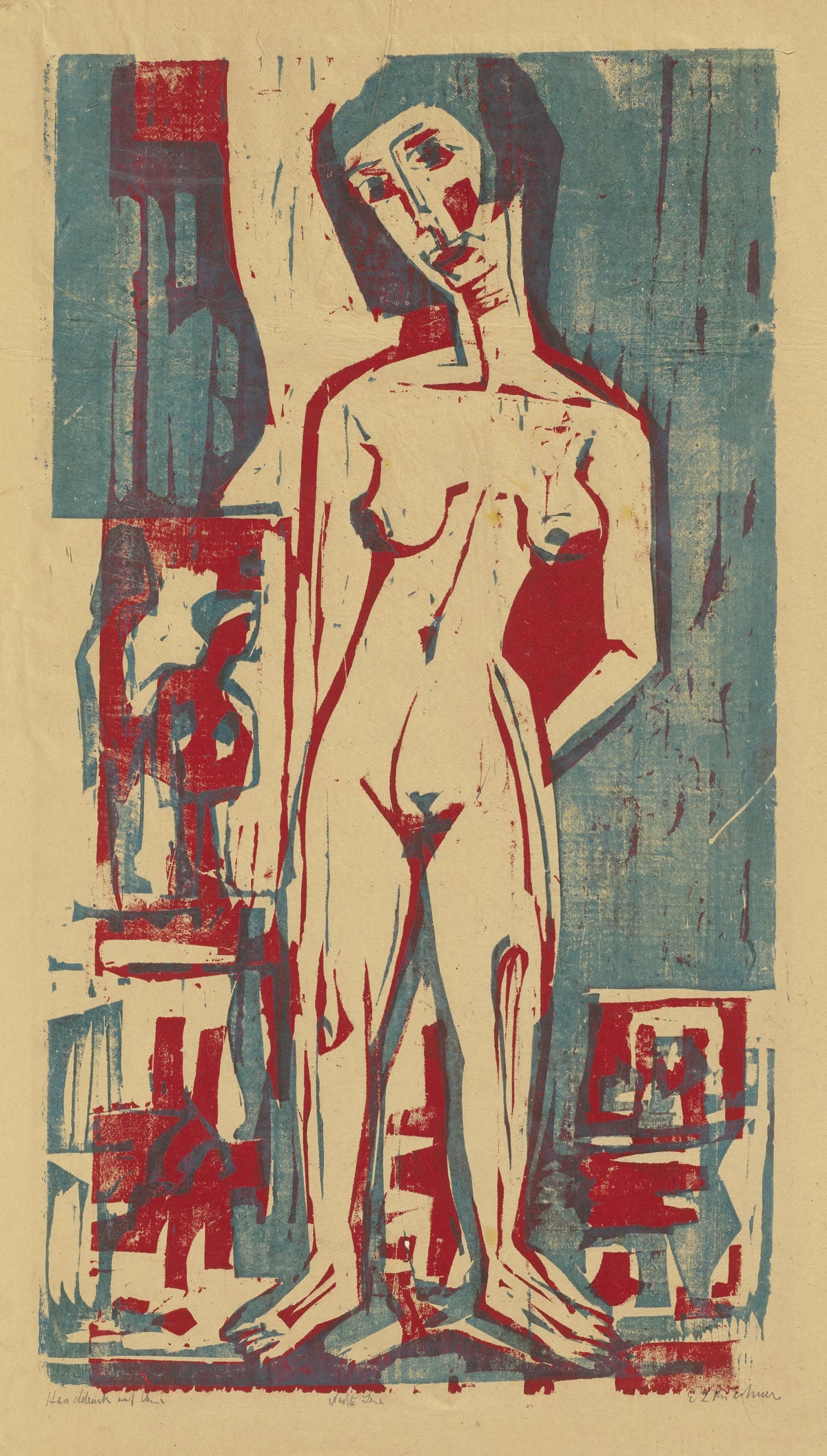 Ernst Ludwig Kirchner - Nackte Lena (1924)