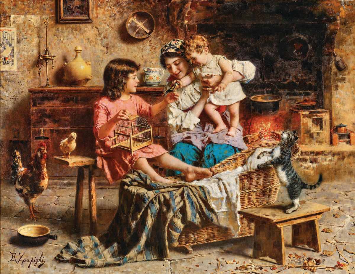 Eugenio Zampighi - A Feathered Friend