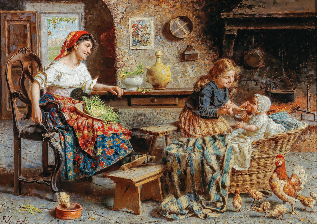 Eugenio Zampighi - A Happy Family