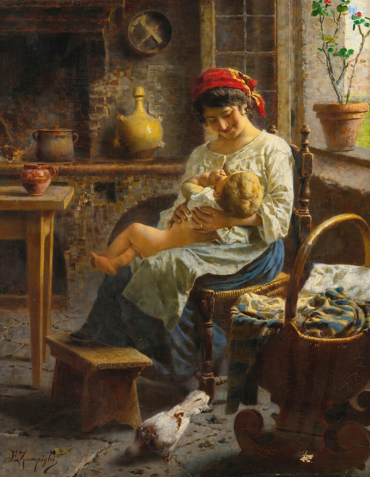 Eugenio Zampighi - The happy mother