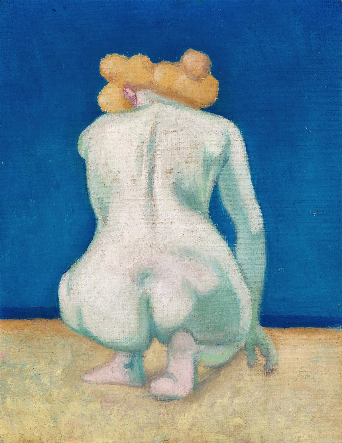 Félix Vallotton - Femme blonde accroupie de dos (1918)
