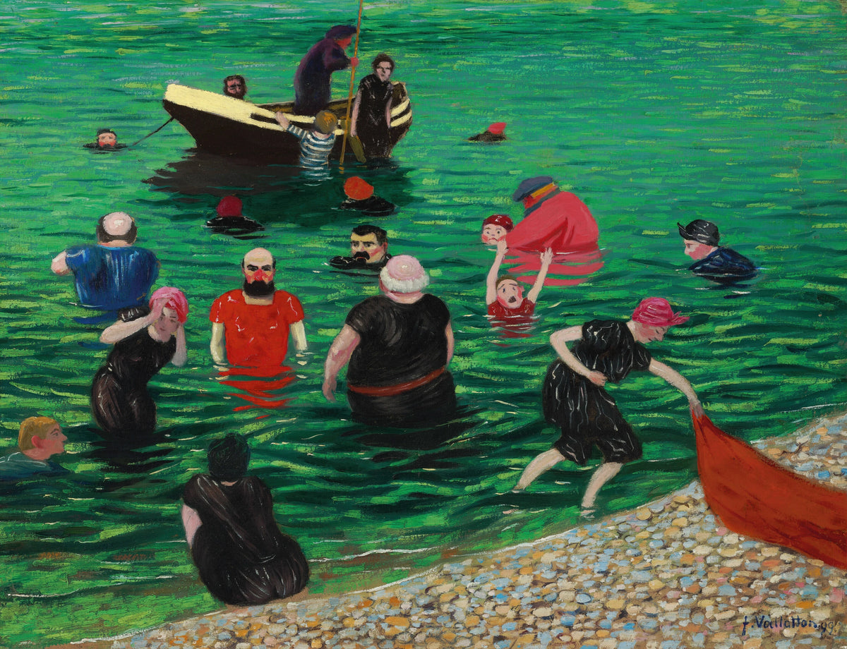 Félix Vallotton - La baignade à Etretat (1899)