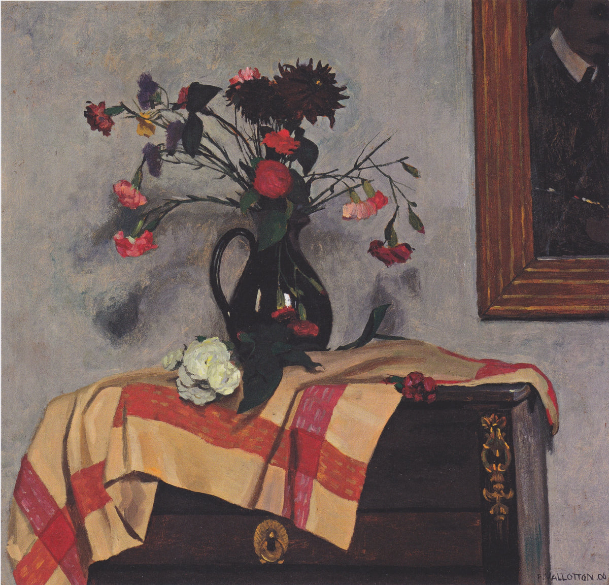 Félix Vallotton - Nature morte avec autoportrait (1906)