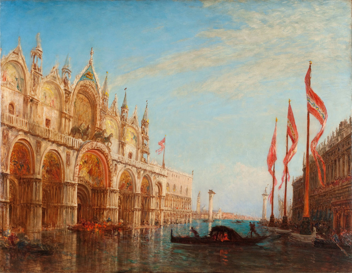 Félix Ziem - La place Saint-Marc, inondation de 1863 (after 1863)