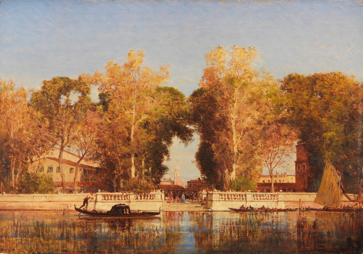 Félix Ziem - The French gardens in Venice (1850)