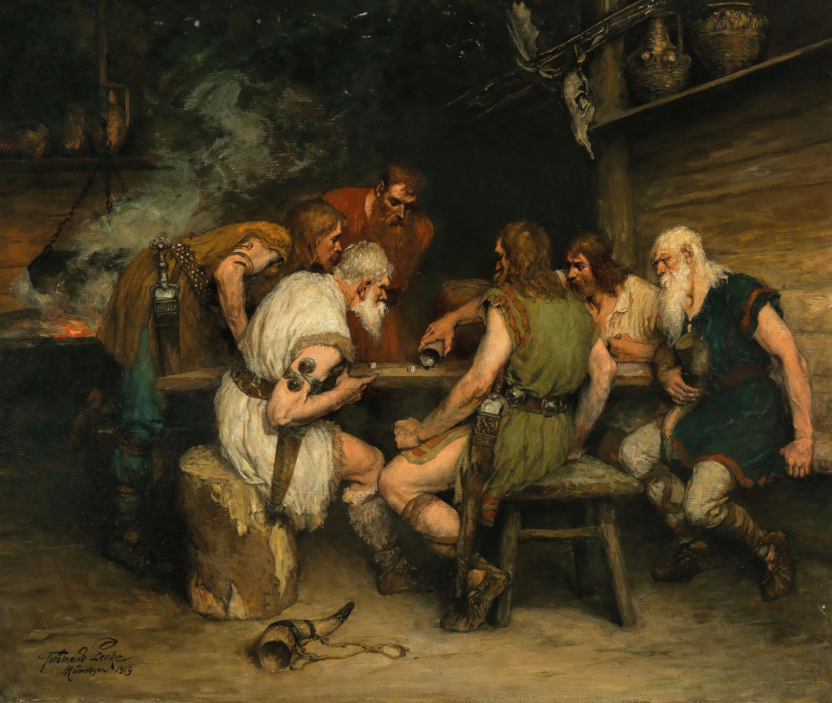 Ferdinand Leeke - A Game of Dice (1919)
