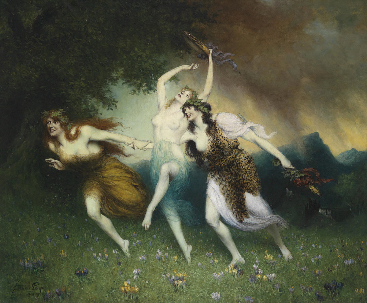 Ferdinand Leeke - Fliehende Nymphen