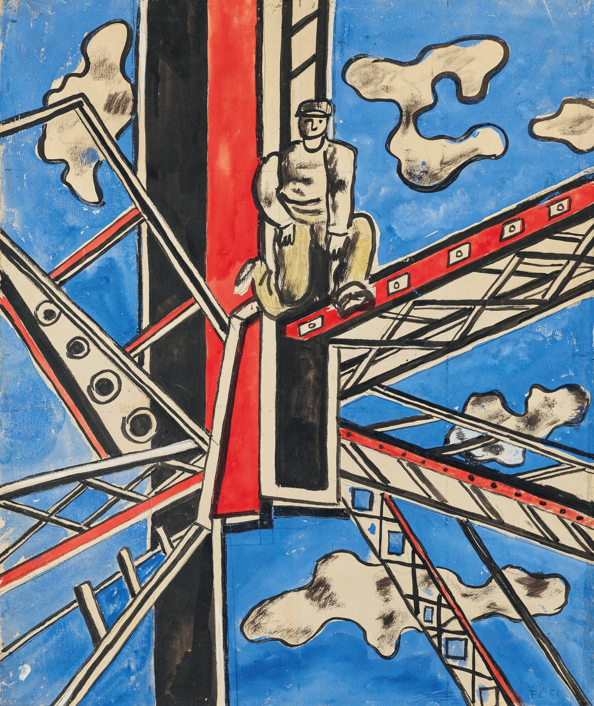 Fernand Léger - Étude pour 'Les Constructeurs' (1951)