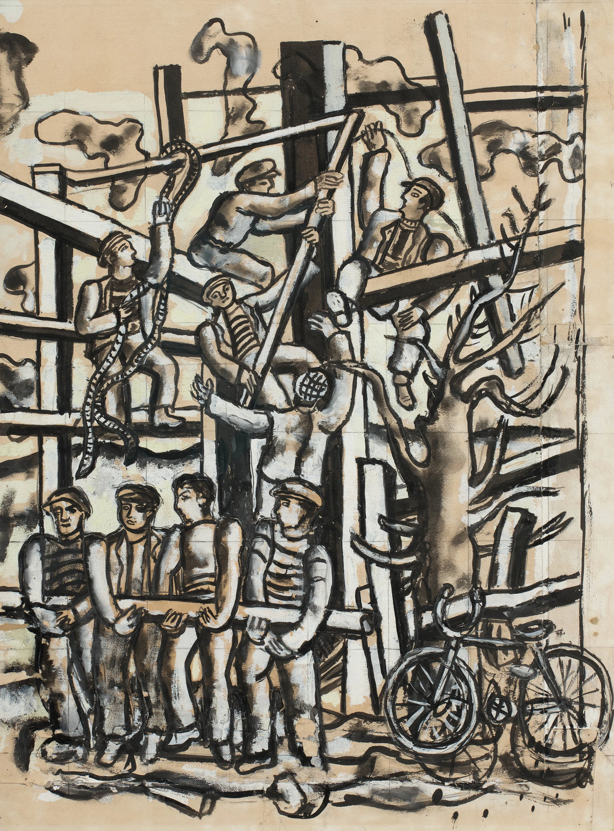 Fernand Léger - Les Constructeurs au vélo (1950)