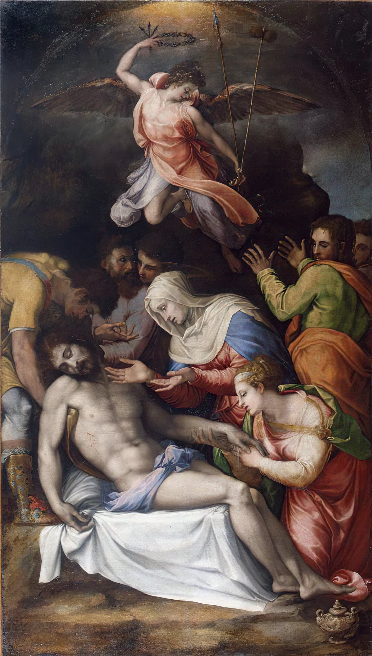 Francesco de Rossi - Lamentation over the Dead Christ (1539)