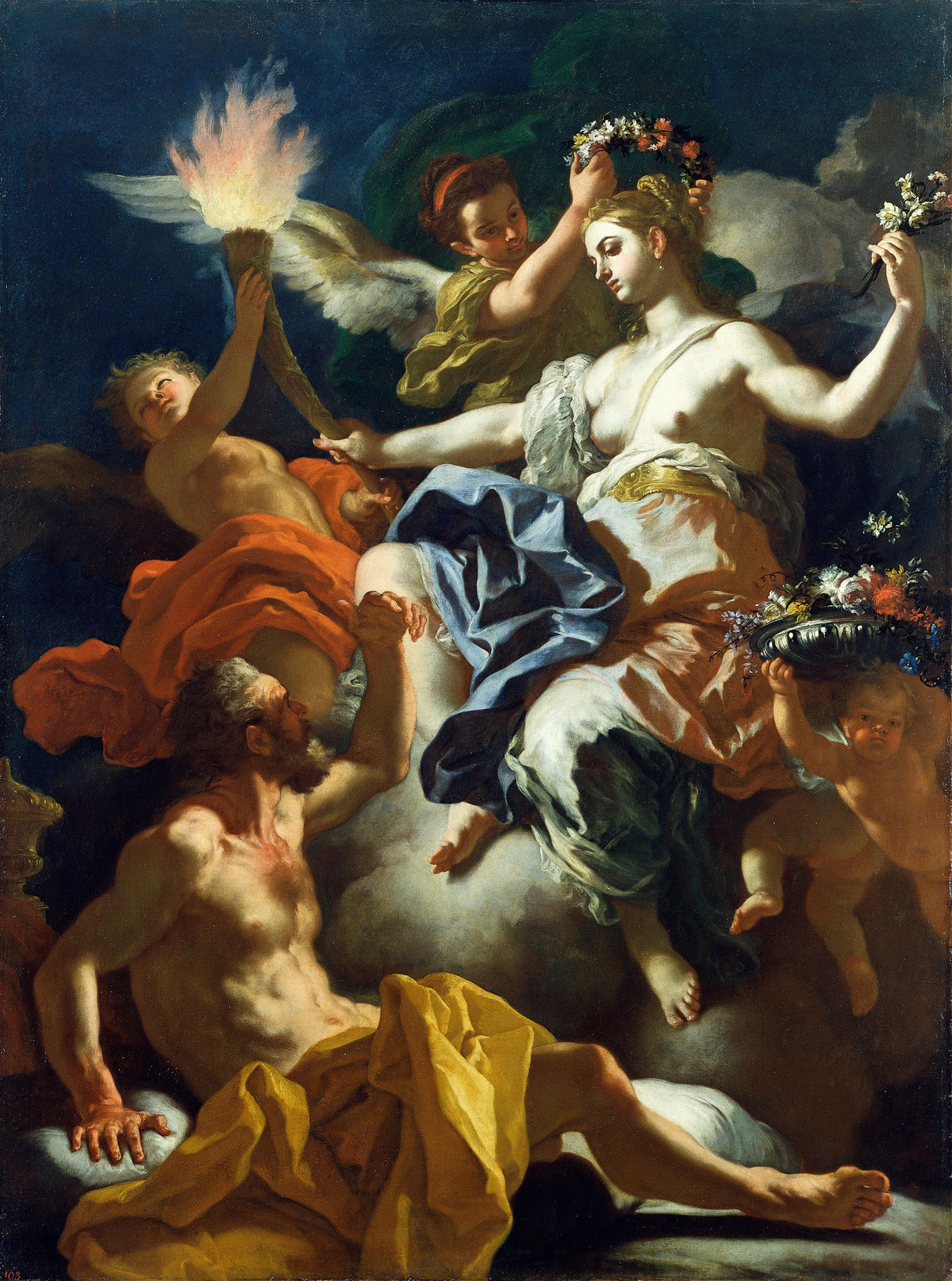 Francesco Solimena - Aurora Taking Leave of Tithonus (1704)