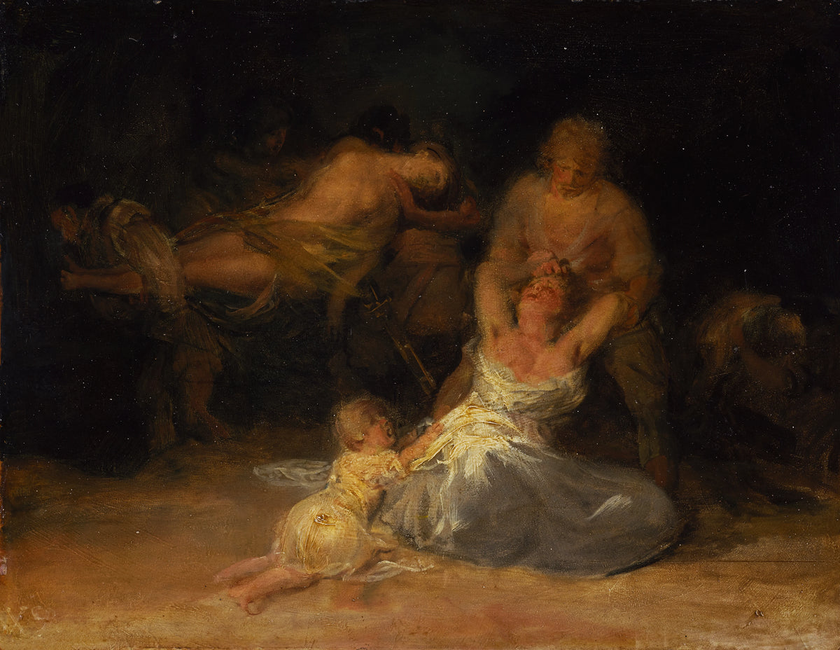 Francisco de Goya - Act of Violence against Two Women (1810-1812)