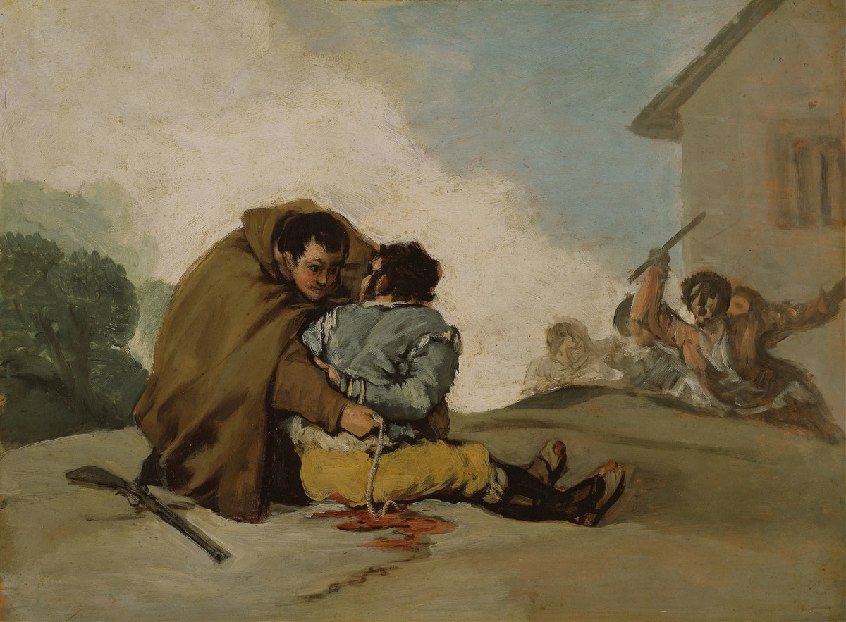Francisco de Goya - Friar Pedro Binds El Maragato with a Rope (circa 1806)